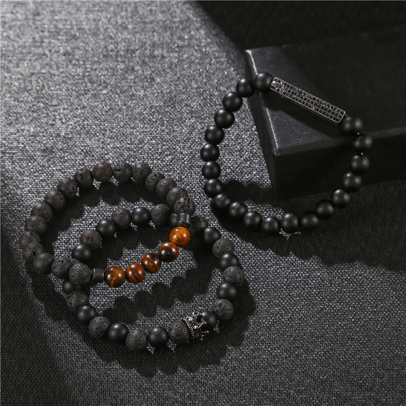 Crown three-piece suit bracelet