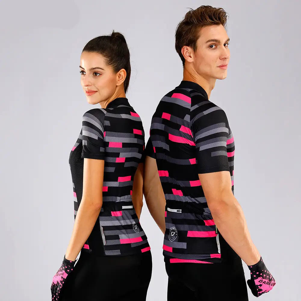 Men and women couple short sleeve Cycling top