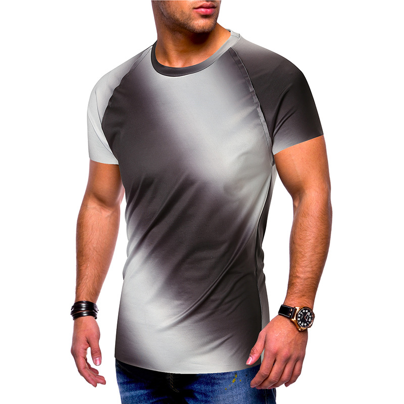 Gradient print short sleeve T-shirt