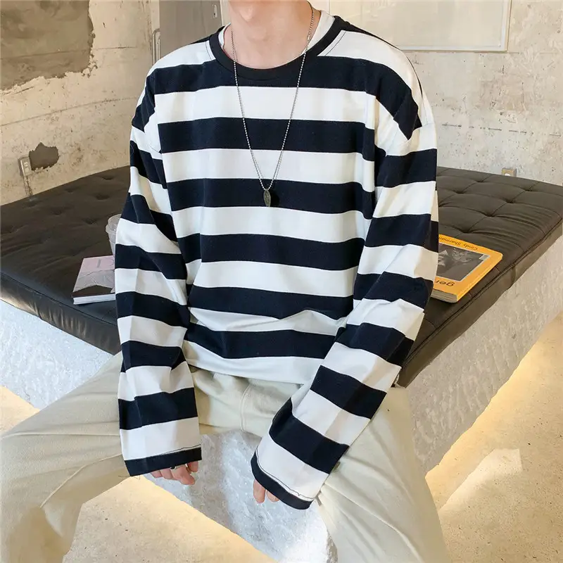 Korean striped bottoming shirt