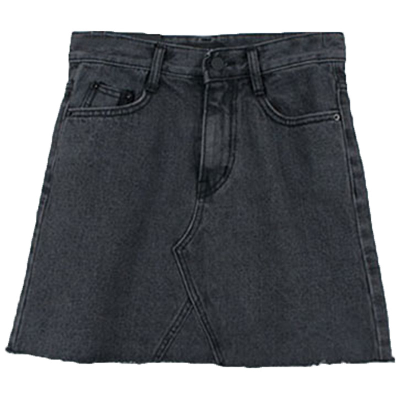 Denim skirt a-line female high waist bag hip