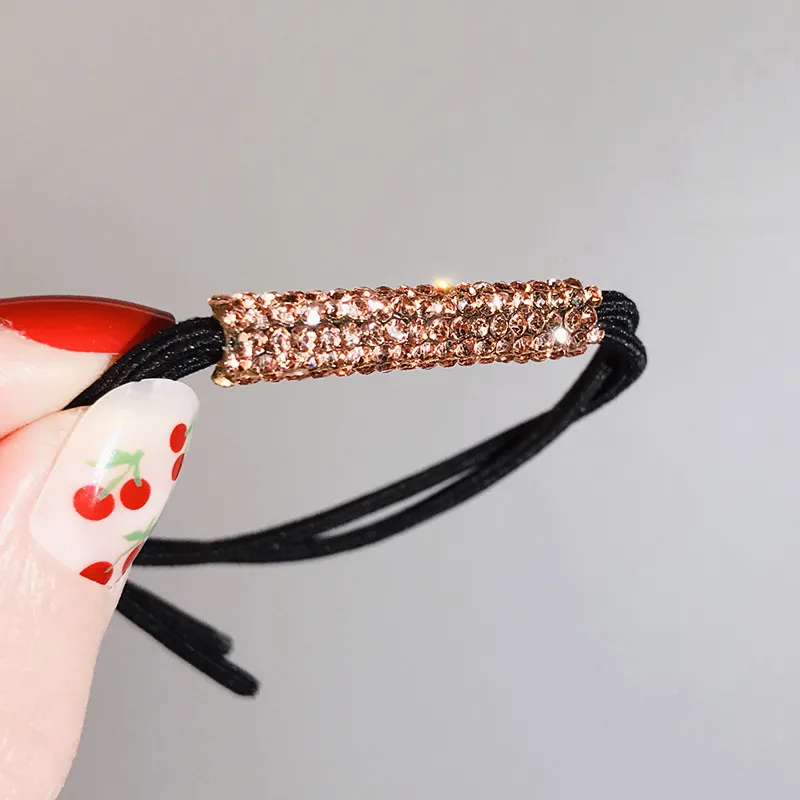 All-match fashion rhinestone hair tie - Gold