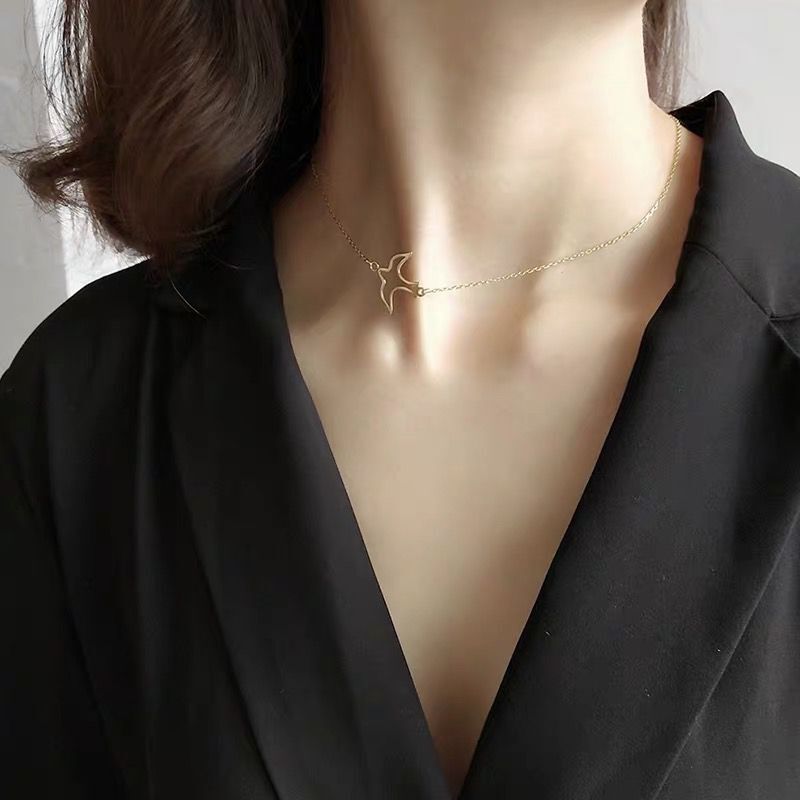 Sterling silver choker niche design clavicle chain