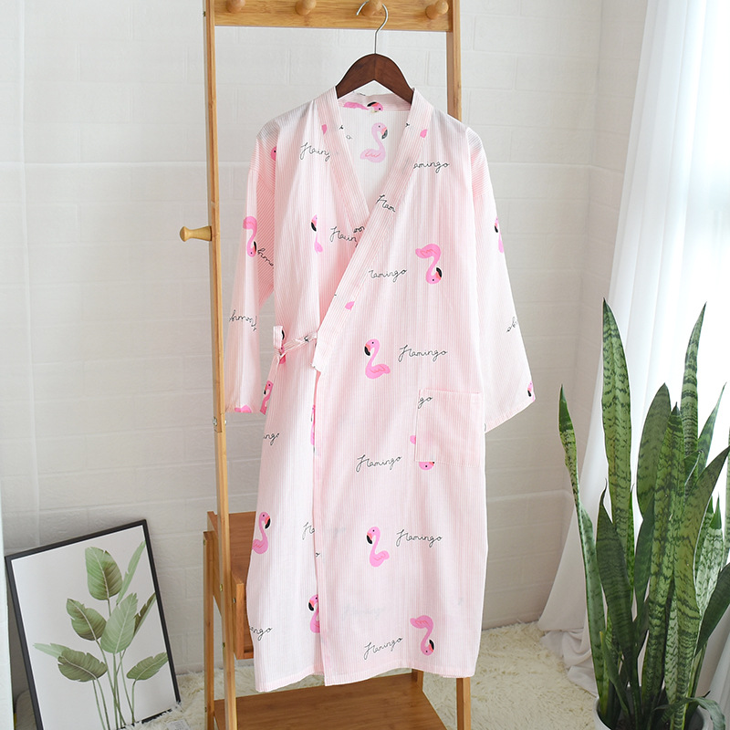Pure cotton retro Hanfu kimono nightgown