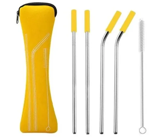 Stainless steel 304 straw - Yellow