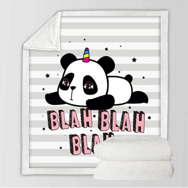 Panda series flannel blanket