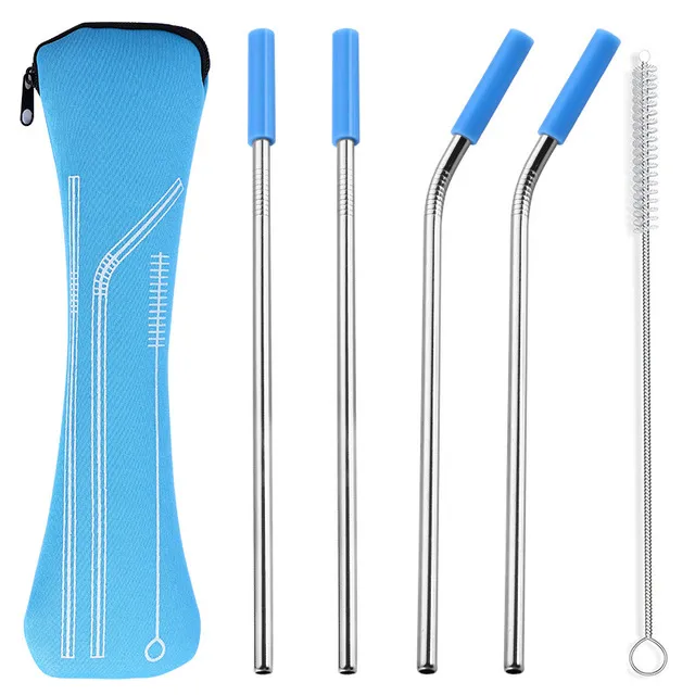 Stainless steel 304 straw - Blue