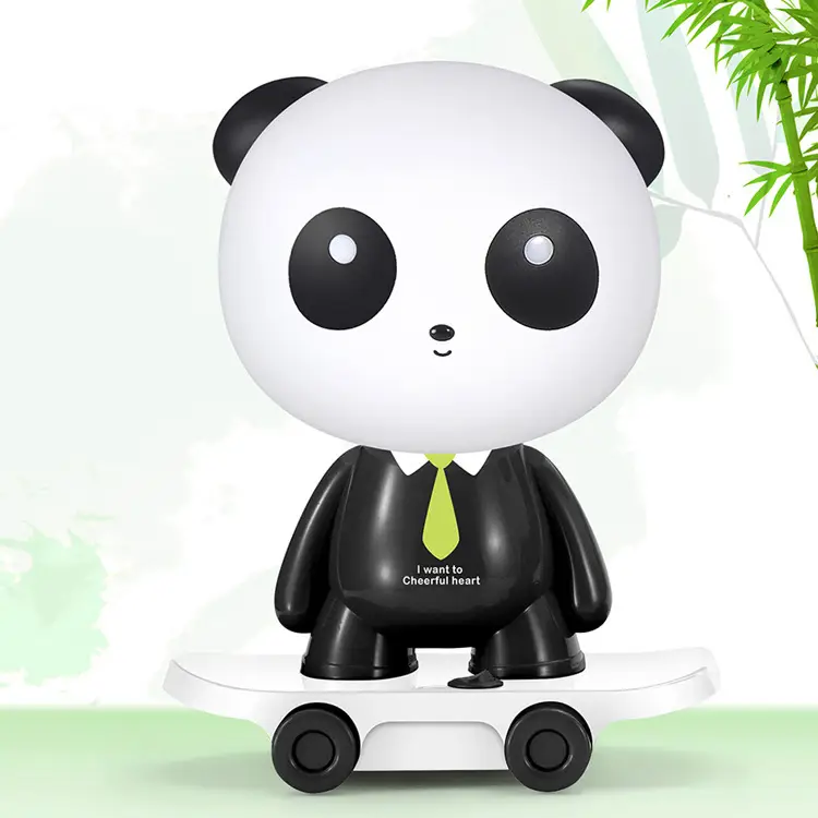 Led skateboard panda desk lamp