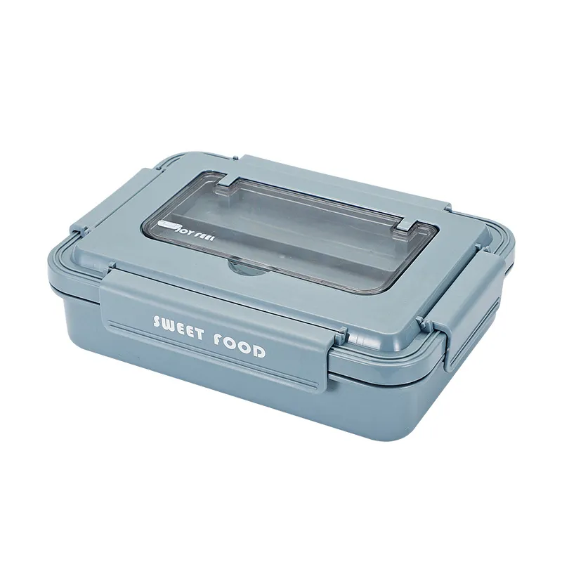 304 stainless steel double-layer insulated lunch box - Blue