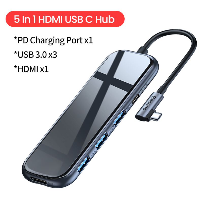 5 In1 HDMI USB C Hub