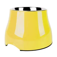 Stainless Steel Large Cat Bowl Dog Bowl - Yellow - View 1
