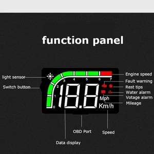 Afficheur tête haute HUD pour voiture sur prise OBD 5