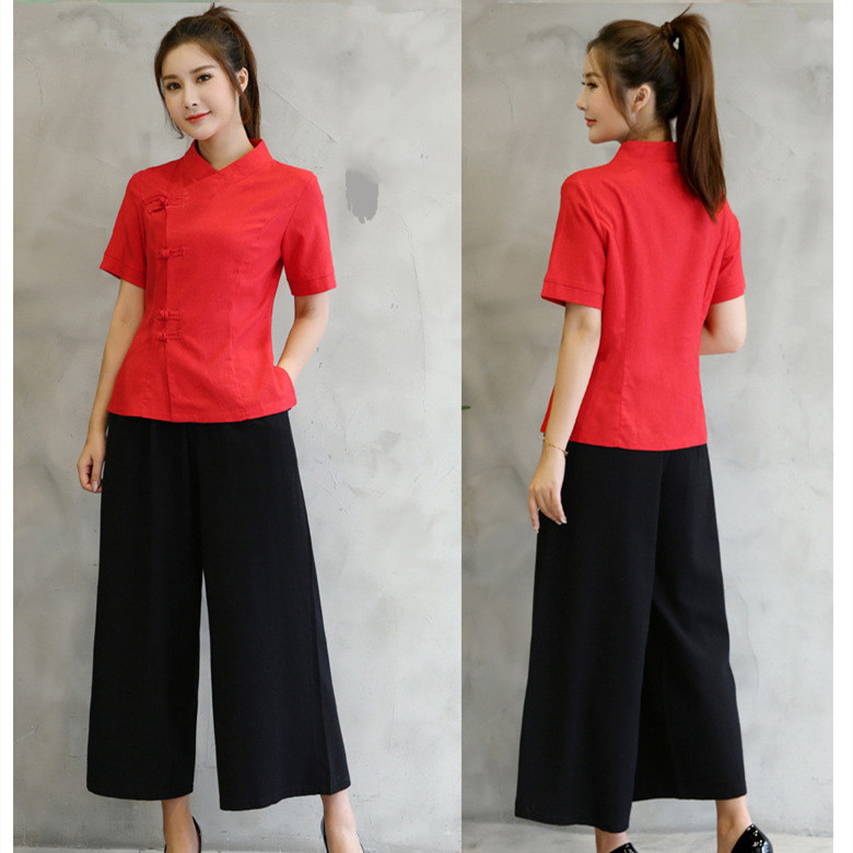 Beauty salon beautician short sleeve suit