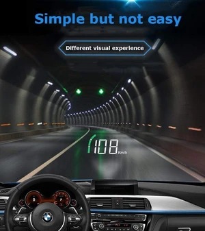Afficheur tête haute HUD pour voiture sur prise OBD 1