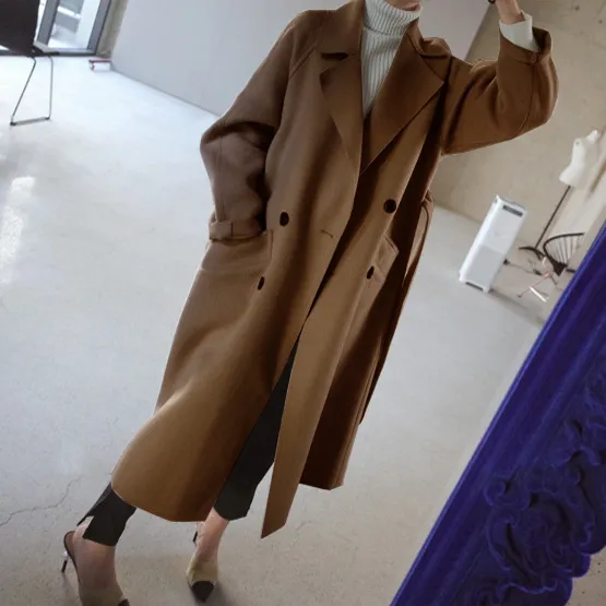 Women's mid length coat Caramel Colour - Shop at LoveMi