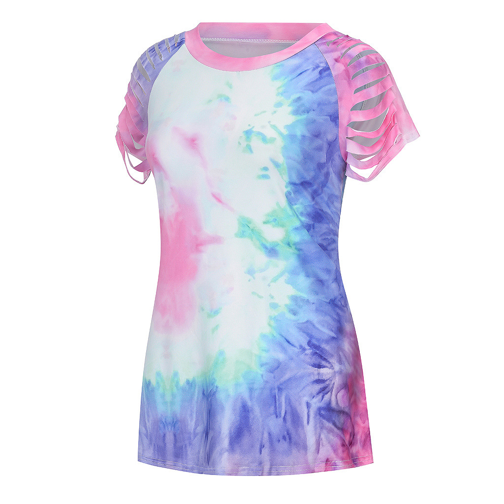 Women's dyed short sleeves