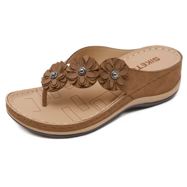 Ladies wedge sandals Brown - Shop at LoveMi