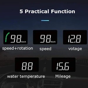 Afficheur tête haute HUD pour voiture sur prise OBD 6