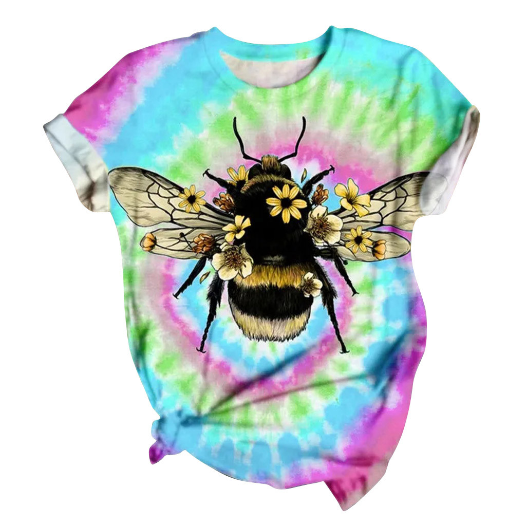 Digital print round neck Casual Short Sleeve T-Shirt