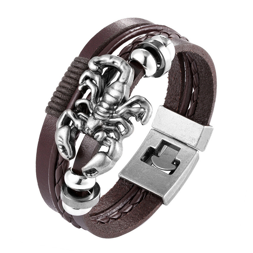 Men's all-match leather bracelet