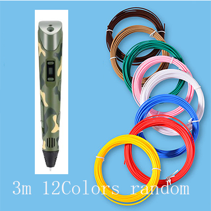 3D print pen 3D pen two generation graffiti 3D stereoscopic paintbrush children puzzle painting toys Camouflage 3M USB