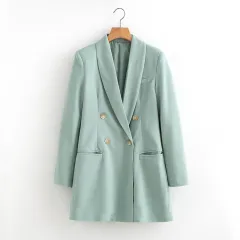 Buttoned suit jacket - Green - View 1