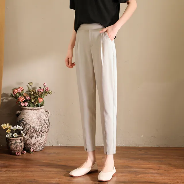 Women's summer thin casual pants Nine Points Beige - Shop at LoveMi