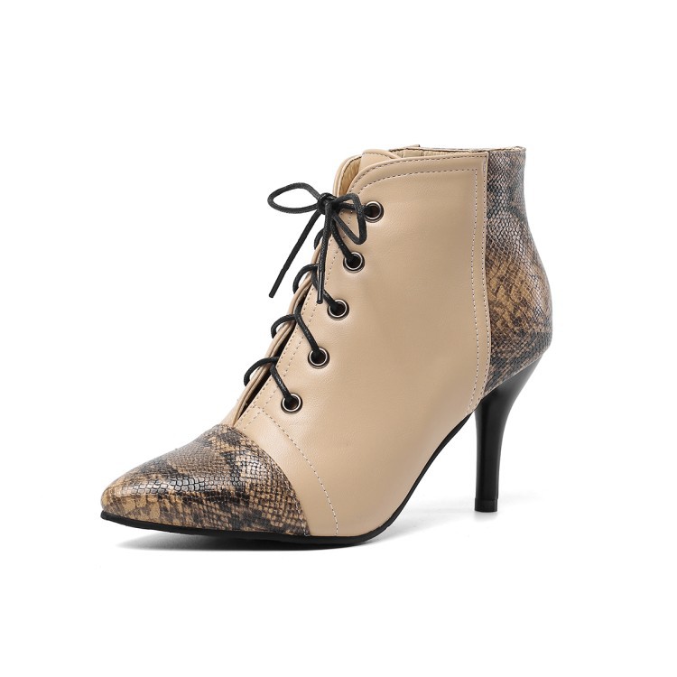 Pointed Toe Lace-Up Boots, picture 5 of 7