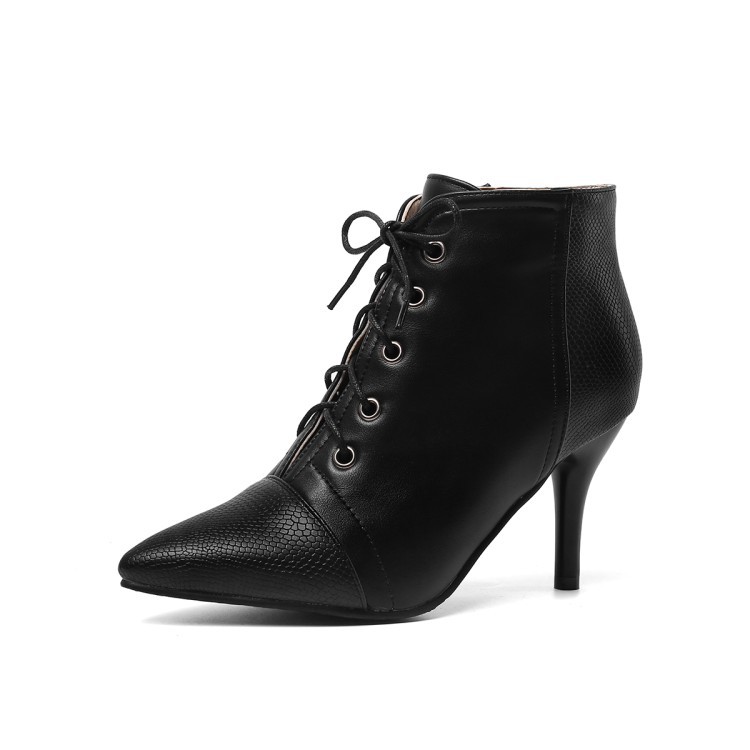 Pointed Toe Lace-Up Boots, picture 7 of 7