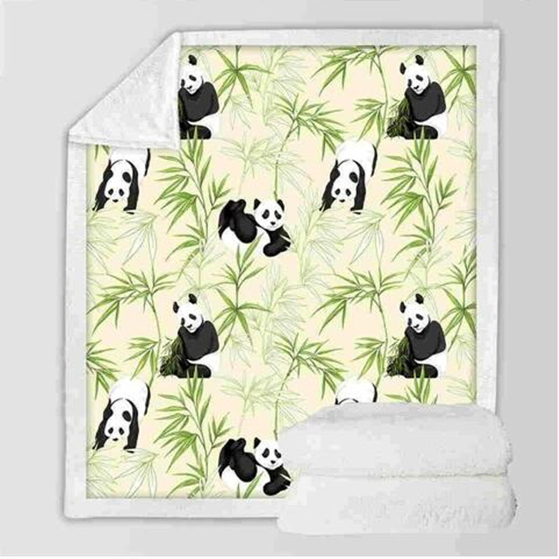 Panda series flannel blanket