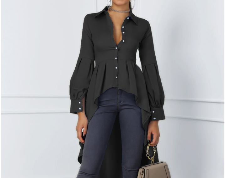 Plain irregular shirt