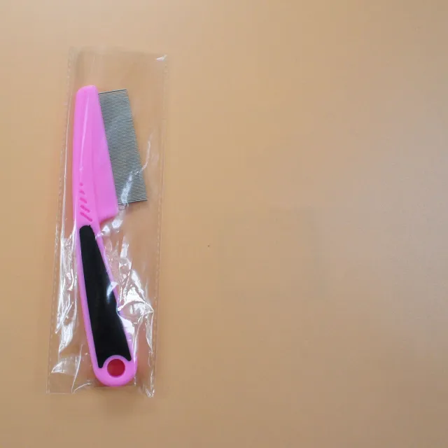 In addition to fleas dog comb needle pet comb Pink - Shop at LoveMi