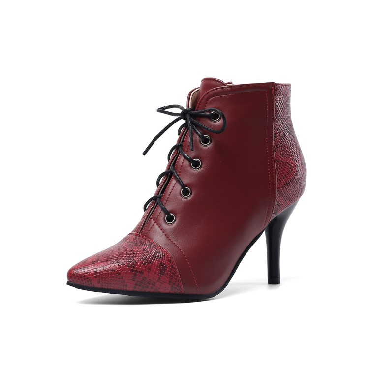 Pointed Toe Lace-Up Boots, picture 6 of 7
