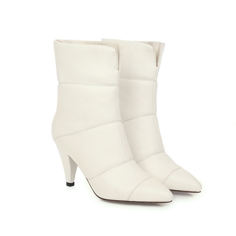 Pointed toe boots women's small White - Shop at LoveMi
