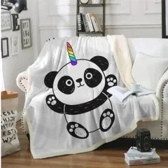 Panda series flannel blanket - Panda - View 1