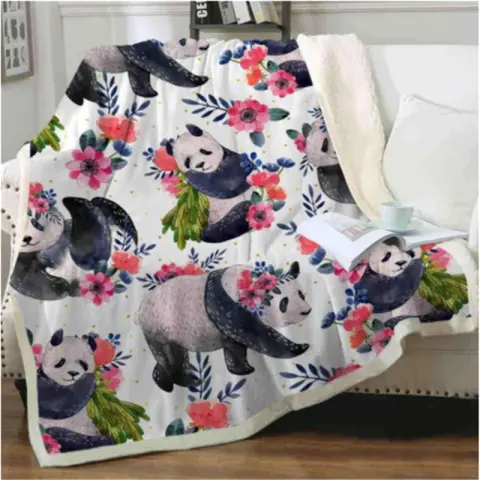 Panda Series Flannel Blanket