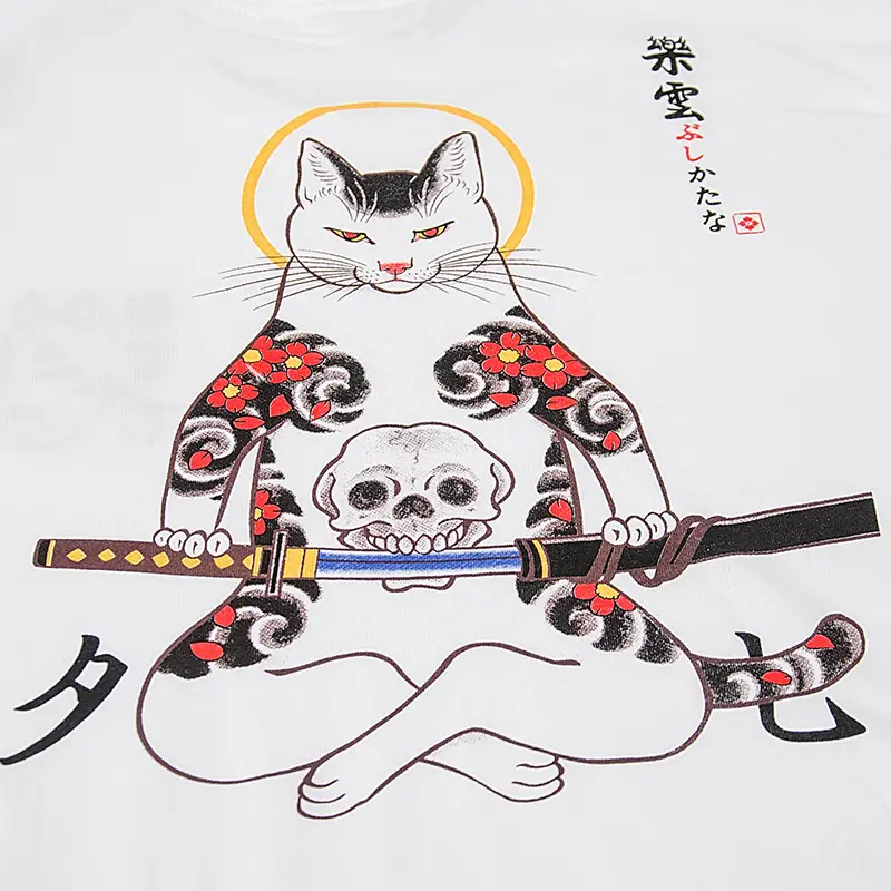 Printed assassin cat short sleeve