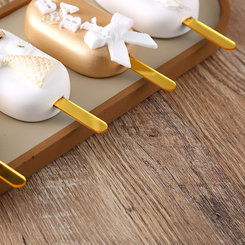 عصا آيس كريم بقالب كعكة مرآة أكريليك