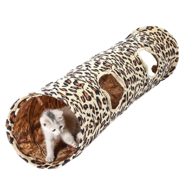 Cat self hey toy Super long cat tunnel Leopard - Shop at LoveMi