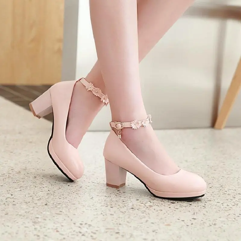 Bridesmaid thick heels - Pink
