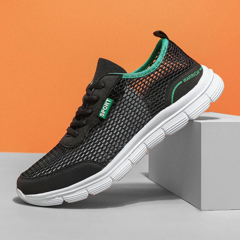 Breathable mesh thin mesh sneakers - Black
