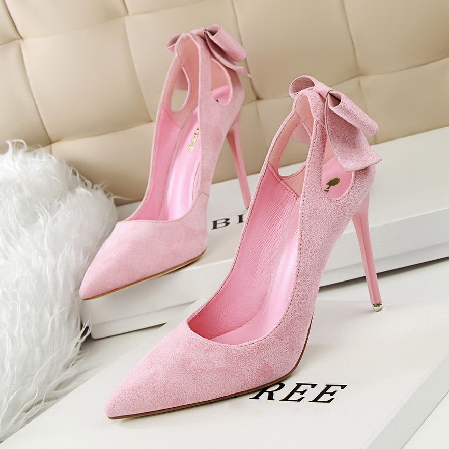 Pointed high heels stiletto shoes Pink - Shop at LoveMi