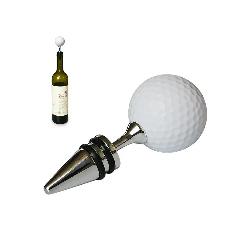 Creative Golf Wine Stopper Creative Zinc Alloy Wine Bottle Stopper - Silver