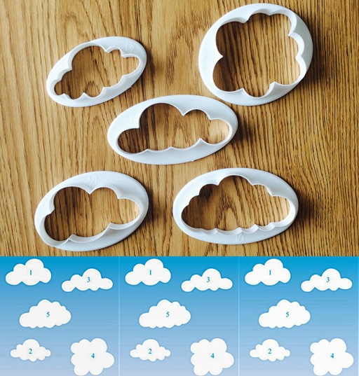 Cake tin 5pcs cloud