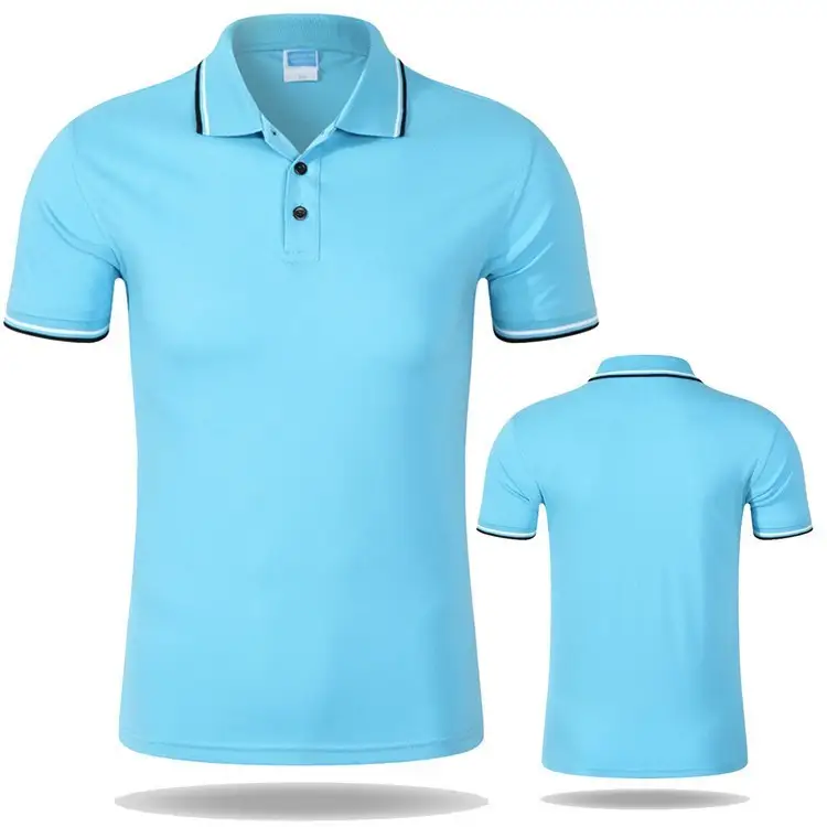 Workroom color collar men's cotton short sleeve summer