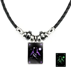 Twelve Constellation Luminous Crystal Necklace - Gemini - View 1