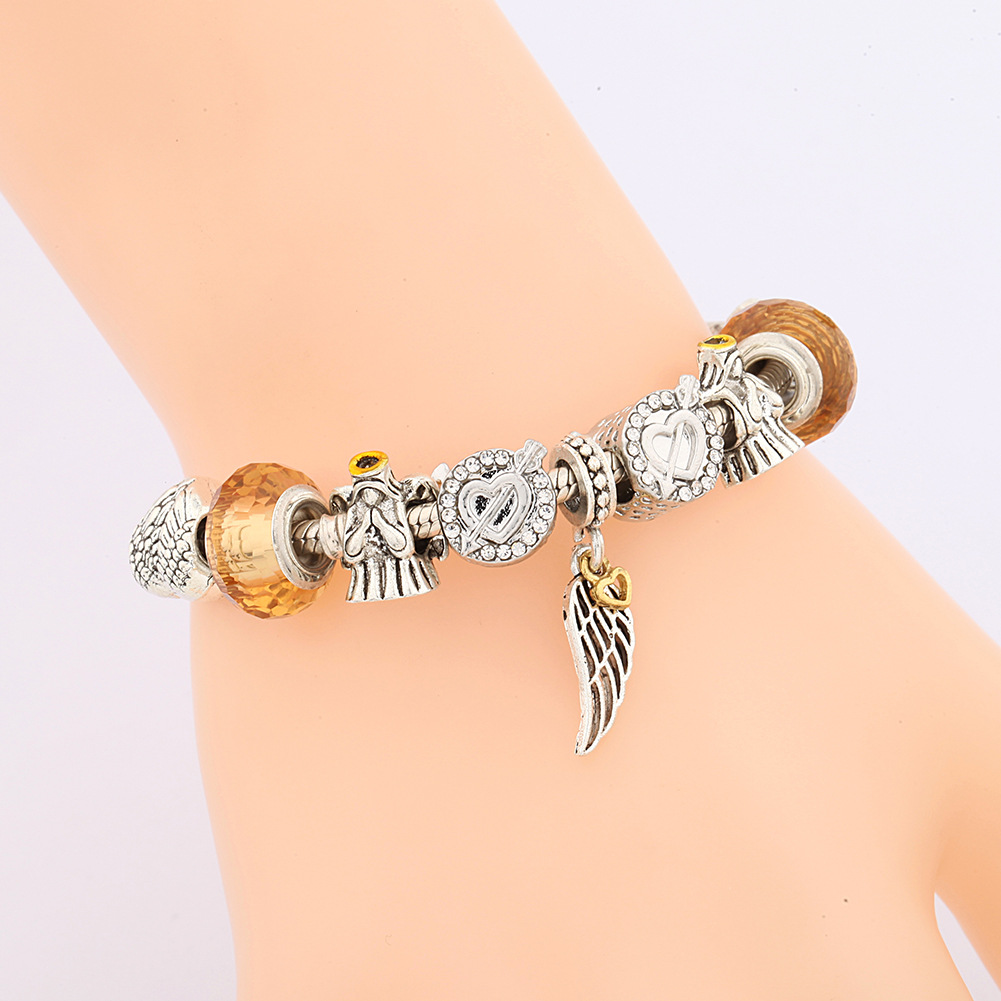 Guardian Angel Heart Wing Bracelet