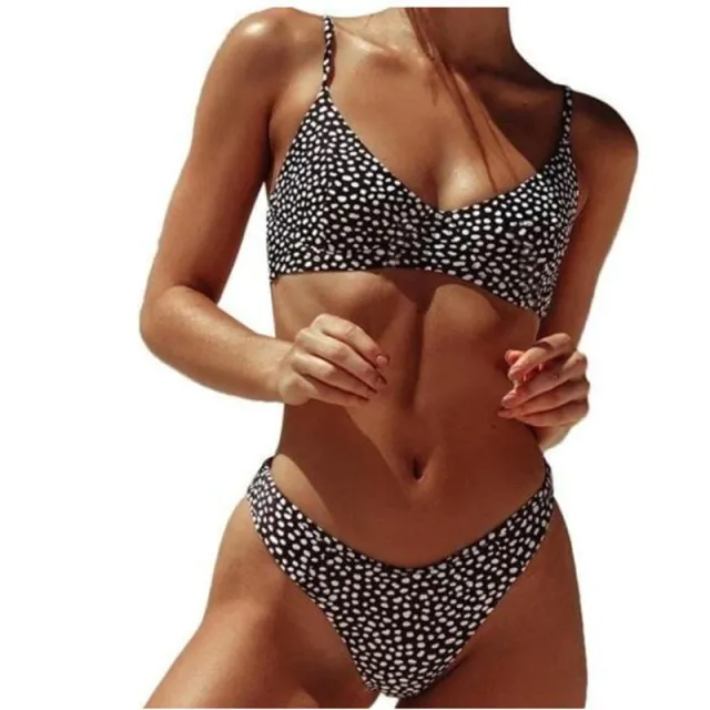 Split dot bikini Black - Shop at LoveMi