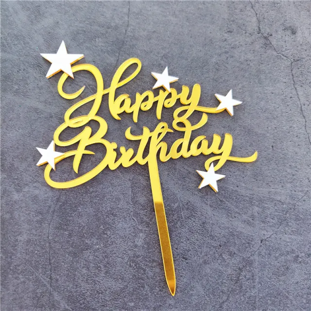 Black Gold Platinum Five pointed Star Cake Insert Gold - Shop at LoveMi