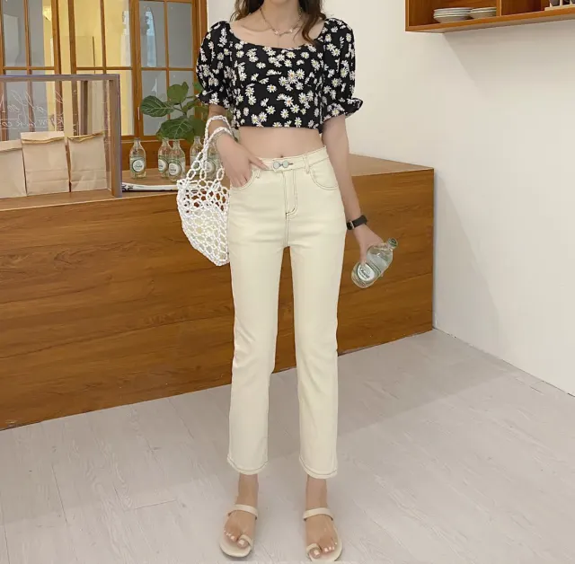 Stretch straight jeans - Shop at LoveMi